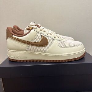 NIB Men Nike Air Force 1 Low '07 LV8 IB7719 113 Coconut Milk Canyon Gold  Tan